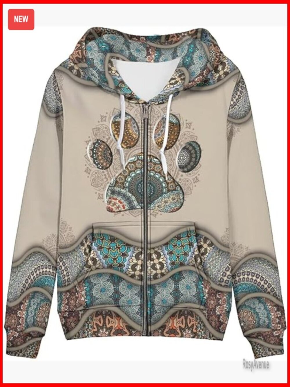 Y2K Zip Up Hoodie Vintage Jacket Hooded Cardigan Loose Fit